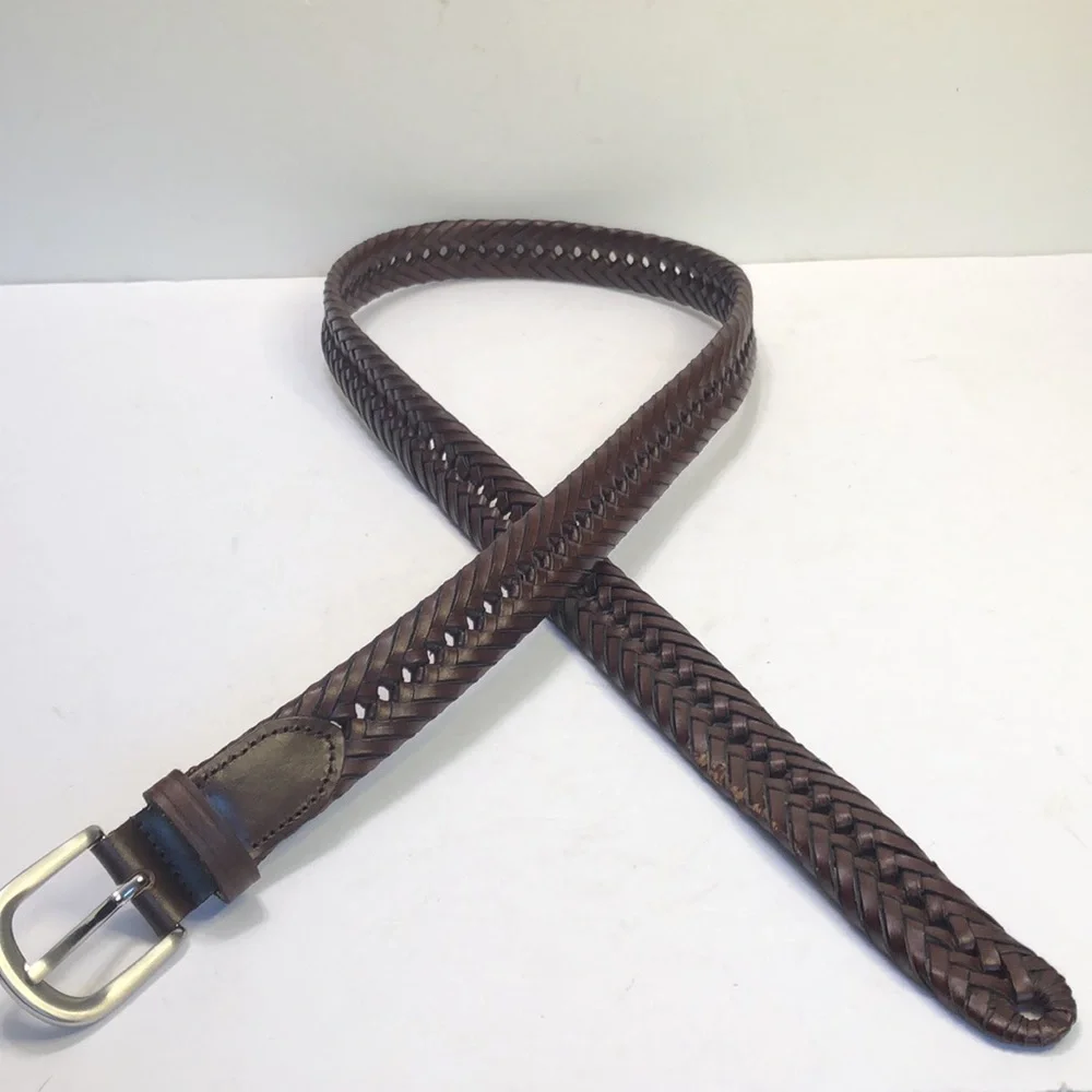 Men’s Braided Genuine Leather Belt size 40